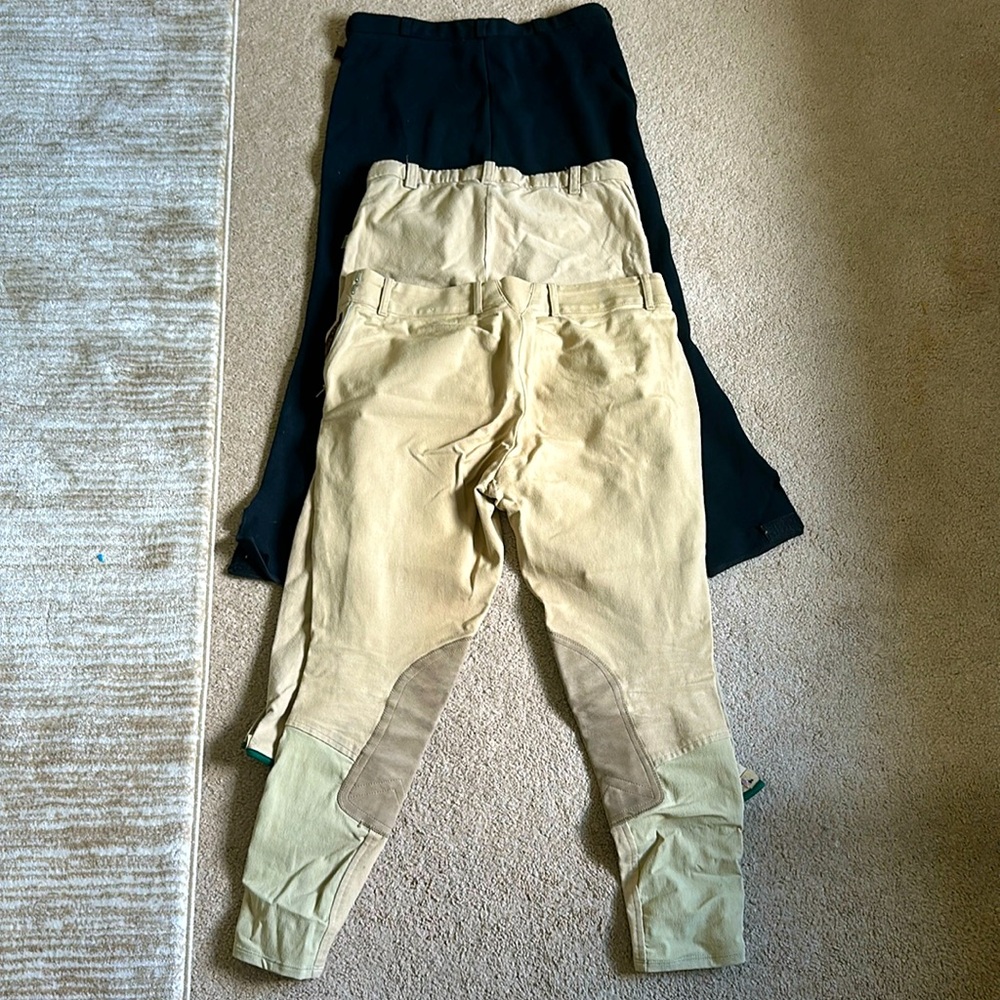 3 pairs riding breeches pants. Ariat, Devon aire, gatsby girl